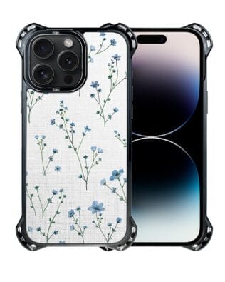 Etui iPhone 14 Pro Max IBIZU DropGuard Ultra z MagSafe, Pastel Bloom, Niebieski sen