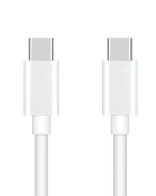 Kabel 2xUSB Typ C do telefonu, laptopa, tableta, PD60W, szybkie ładowanie, 1 metr, biały