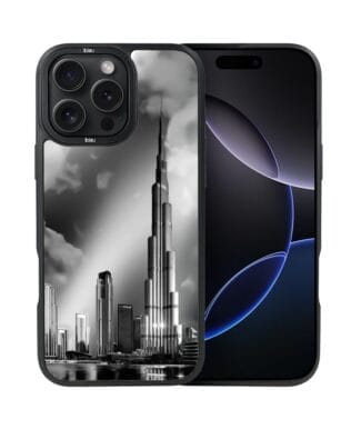 Etui do iPhone 16 Pro Max IBIZU DropGuard Matt z MagSafe, Noir City, Burj Khalifa