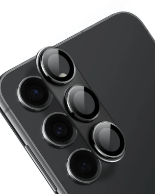 Metalowa osłona na cały aparat z wbudowanymi szkłami do Samsung S23, czarna