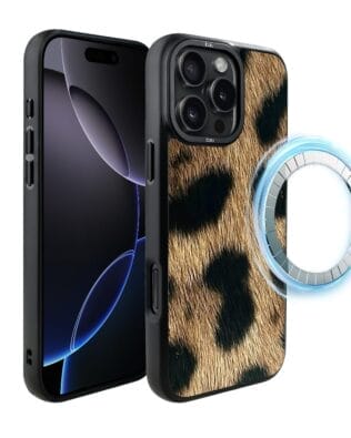 Etui do iPhone 16 Pro Max IBIZU DropGuard Matt z MagSafe, Zew Natury, Lampart