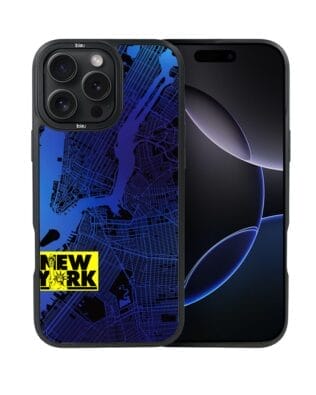 Etui do iPhone 16 Pro Max IBIZU DropGuard Matt z MagSafe, Mapy Świata, New York