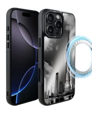 Etui do iPhone 16 Pro Max IBIZU DropGuard Matt z MagSafe, Noir City, Burj Khalifa
