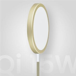 Ładowarka magnetyczna do MagSafe iPhone indukcyjna Qi 15W, złota Artboard 13