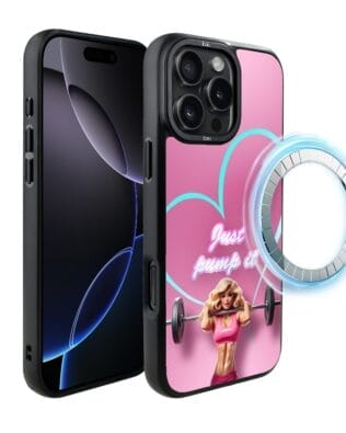 Etui do iPhone 16 Pro Max IBIZU DropGuard Matt z MagSafe, #Move, Pump it love