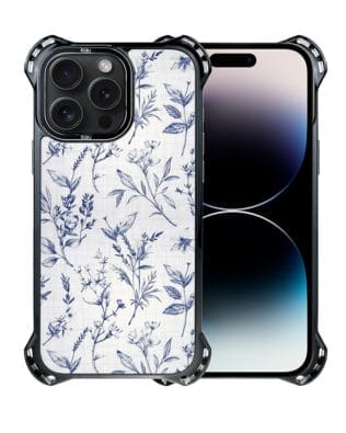 Etui iPhone 14 Pro Max IBIZU DropGuard Ultra z MagSafe, Pastel Bloom, Lazurowe szepty