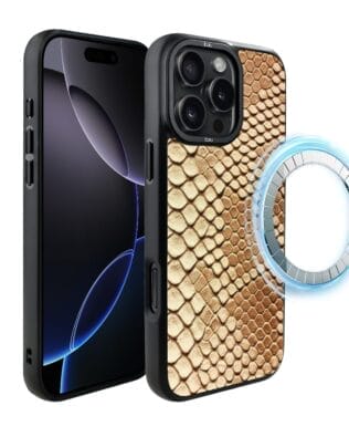 Etui do iPhone 16 Pro Max IBIZU DropGuard Matt z MagSafe, Zew Natury, Wąż