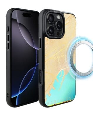 Etui do iPhone 16 Pro Max IBIZU DropGuard Matt z MagSafe, Mapy Świata, Barcelona