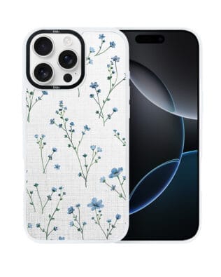Etui do iPhone 16 Pro Max IBIZU DropGuard Matt z MagSafe, Pastel Bloom, Niebieski sen